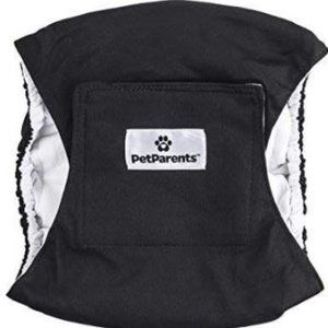 Pet Parents Large Washable Dog Belly Band ( 1 black ) Male Dog Diaper